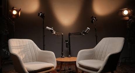 Podcast microphone and recording equipment